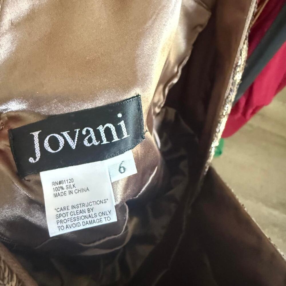 Jovani gold sequin silk mini dress - Picture 4 of 4